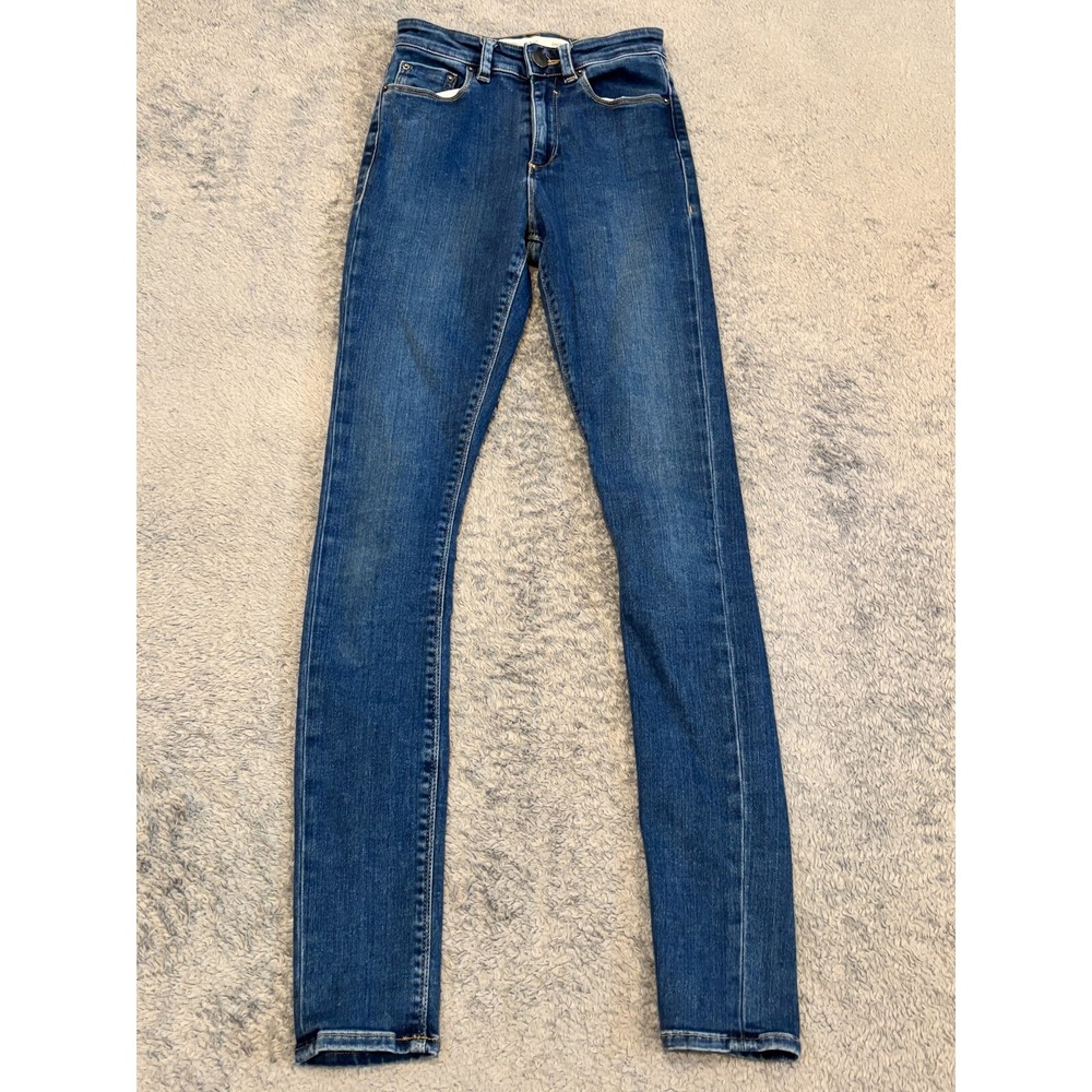 ASOS Jeans Womens 24/36 Blue Denim Dark Wash Ankle Slim Stretch Casual
